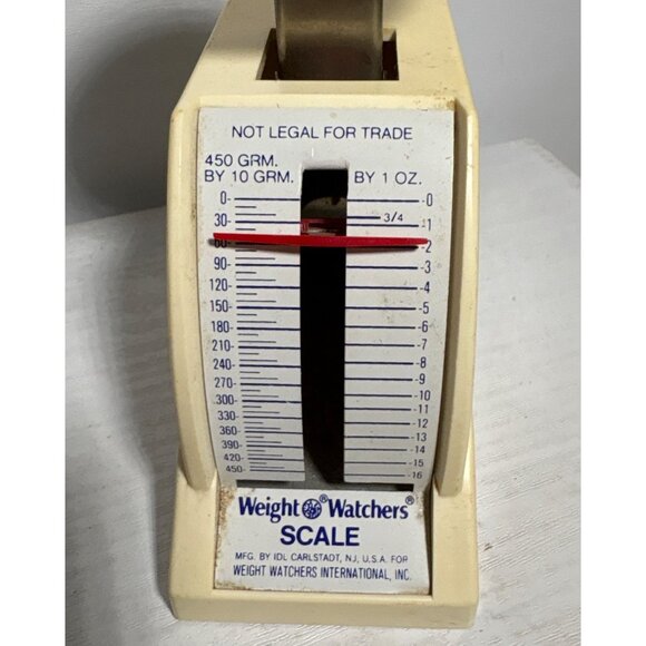 Weight Watchers Vintage Kitchen Scale 450 grams Beige Plastic Retro Design - Picture 2 of 9
